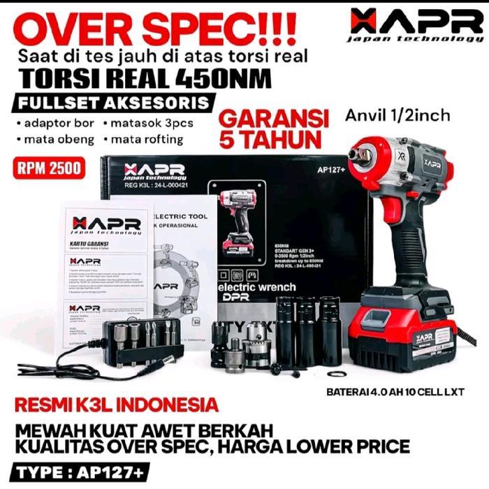 Best Seller Impact Wrench Apr Japan 450 Nm 88V 1 Baterai New Edition Mod Dewalt Mesin Pembuka Baut