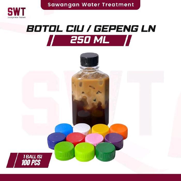 Botol Plastik 250 ml / Botol Gepeng 250ml / Botol CU 250 ml / SAMEDAY INSTANT ONLY