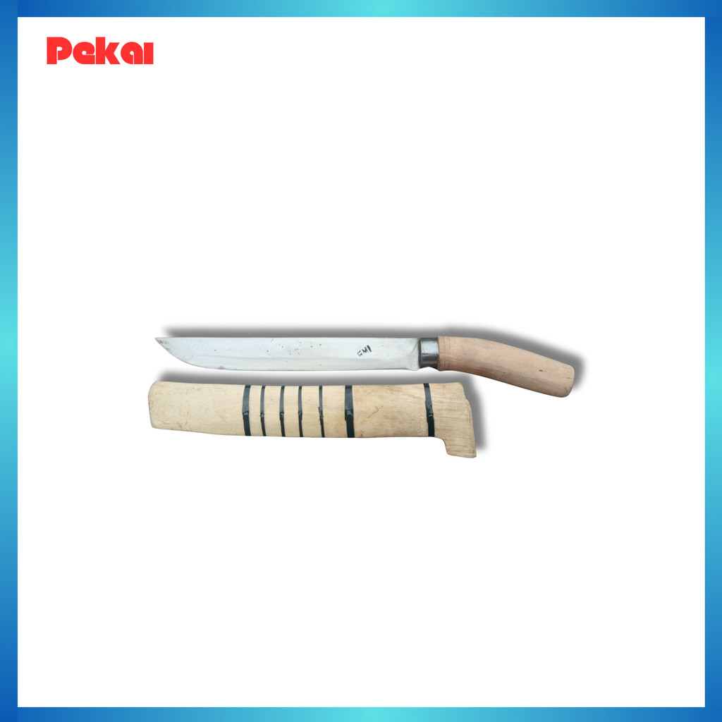 Golok Dapur Tradisional Sarung Kayu | Golok Potong Daging & Tulang | Baja Kuat