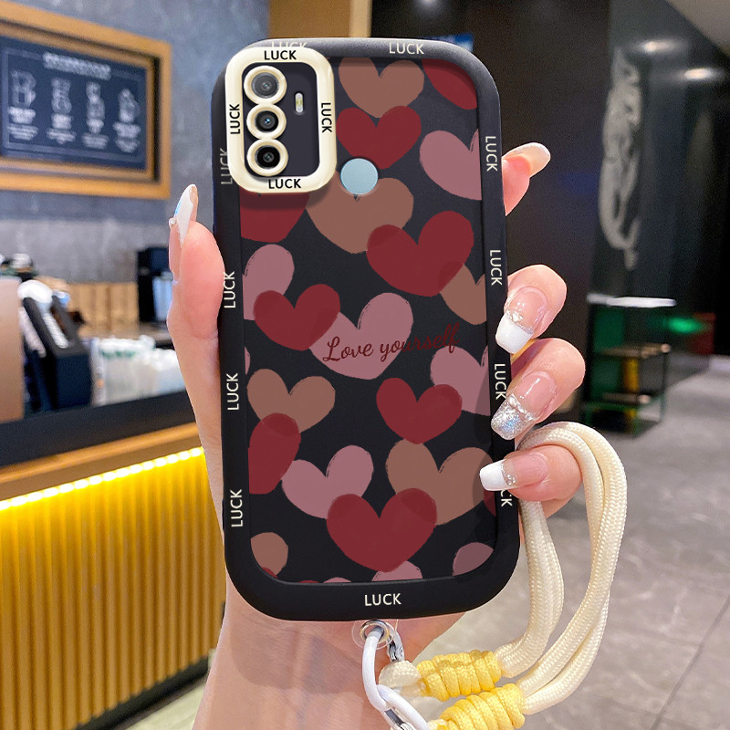 Casing Hp untuk OPPO A53 2020 A33 2020 A53s A32 A11s Case Casing HP Softcase silikon Kasing lanyard 