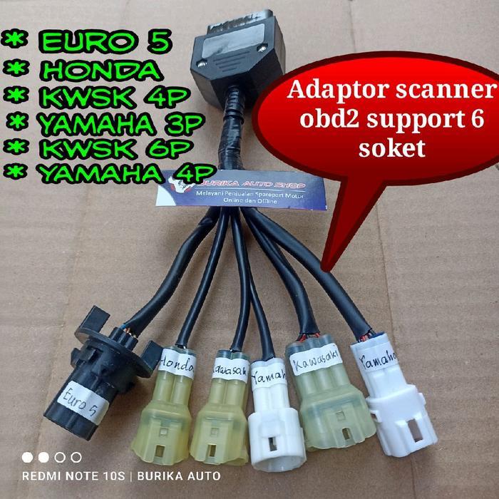 Adaptor 6 soket Scanner obd 2 V310 K310 motor injeksi