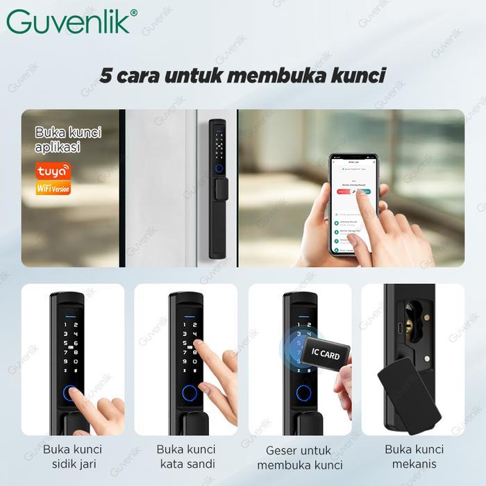 TUYA SMART DOOR LOCK 5 IN 1 KUNCI PINTU RUMAH KUNCI PINTU DIGITAL IP66 WATERPROOF KUNCI PINTU