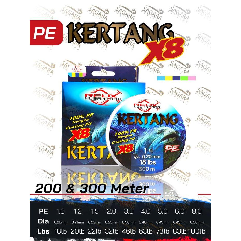 Senar Pe Kertang X8 200 Meter 300 Meter 400 Meter 500 Meter Multi Color Pe Relix Nusantara