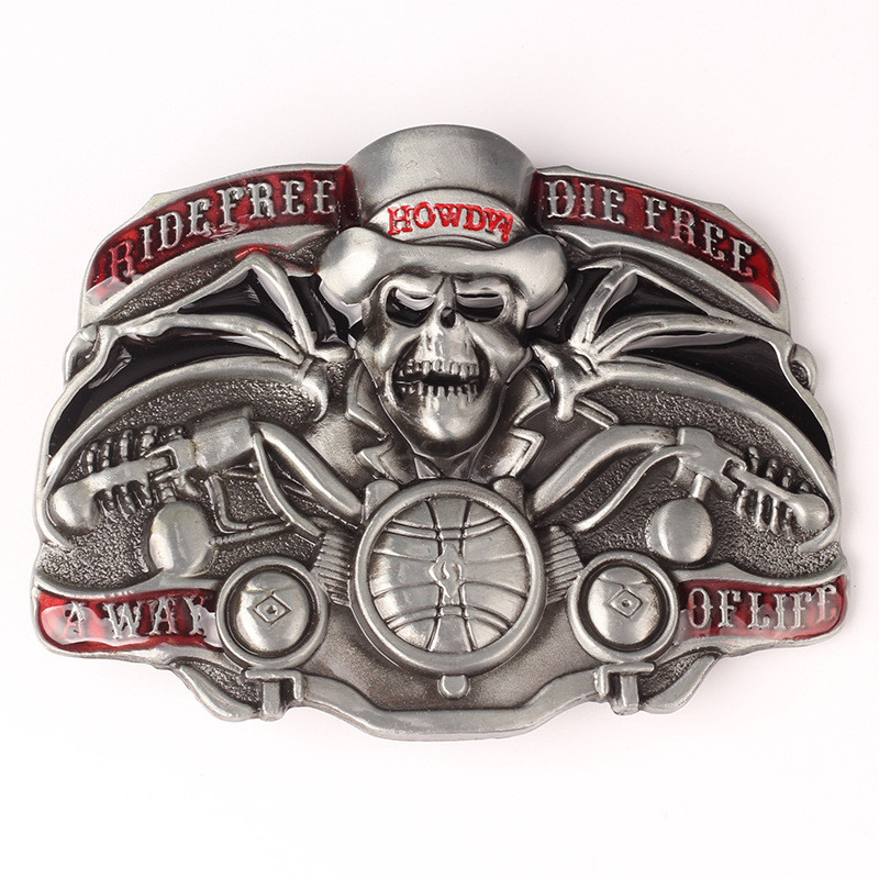 Skeleton Knight Belt Buckle Belt DIY Accessories Western Cowboy Style Smooth Belt Buckle Punk Rock