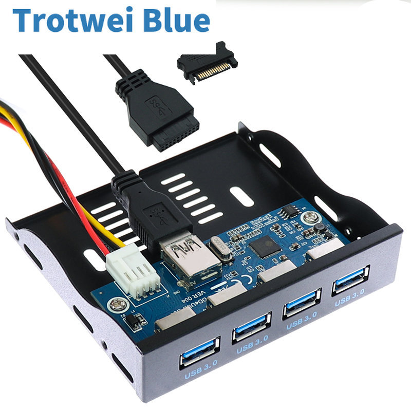 4 Ports USB 3.0 USB 3 Front Panel Hub USB3.0 Splitter Internal Combo Bracket Adapter for PC Desktop