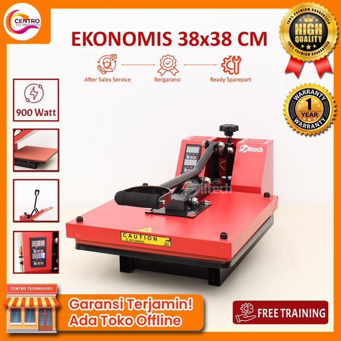 Mesin Press Sablon Kaos / Baju Digital 38x38 CM 900 Watt untuk Sablon DTF, Sublimasi, Plastisol,