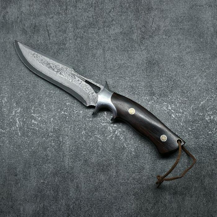 Pisau Outdoor Bushcraft Damascus Camping Knife FBD002