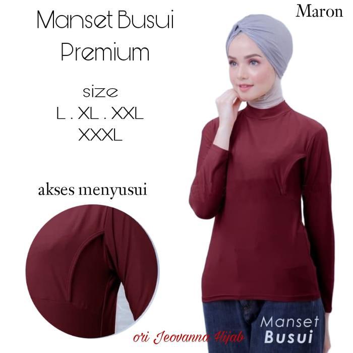 READY Baju Manset Ibu Menyusui Bunsui Friendly Bukaan Samping Lengan Panjang Wanita Bahan Spandek
