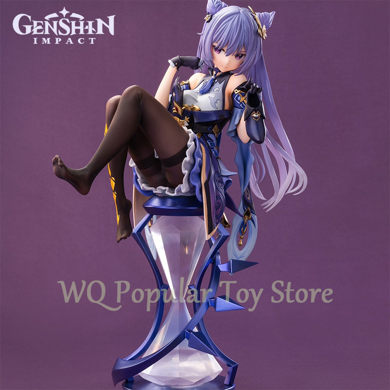 Genshin Impact Anime Figure Keqing Figures Sexy Girl Pvc Models Gk Statues Dolls Collection Desk