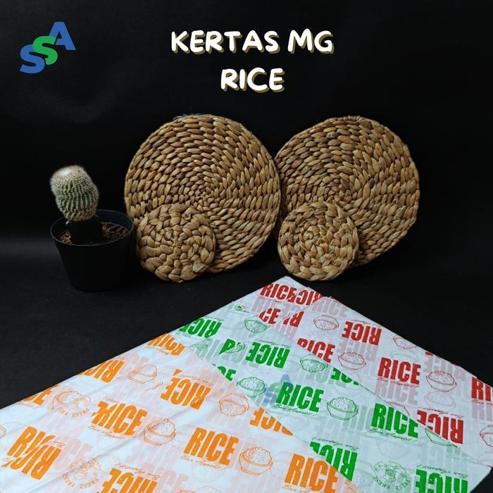 KERTAS MG RICE / KERTAS NASI MOTIF / KERTAS NASI ANTI LENGKET