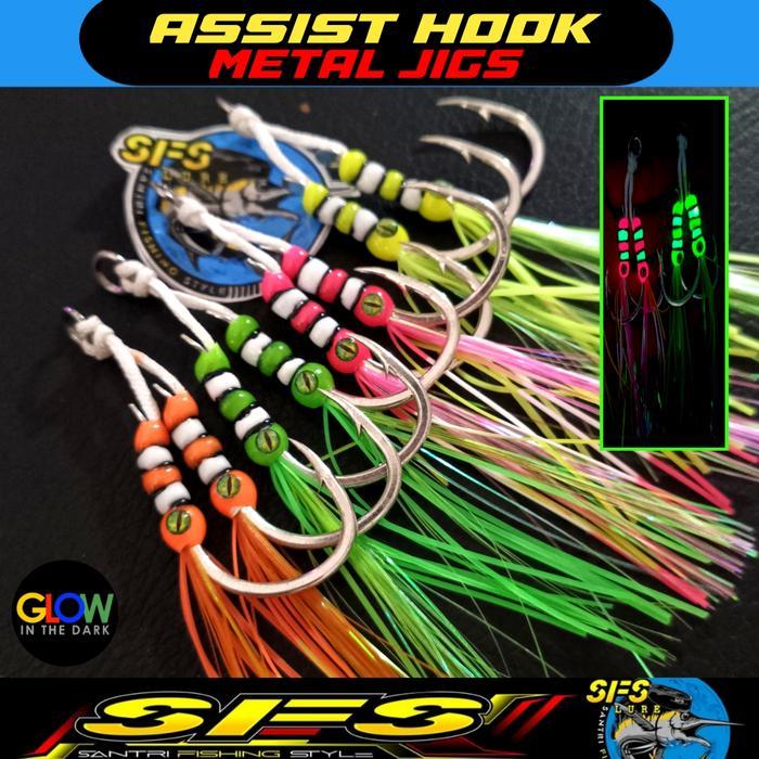 ASSIST HOOK ISEAMA ASSIST HOOK METAL JIG ASSIST HOOK JIG UMPAN PANCING KAIL ASSIST HOOK UMPAN