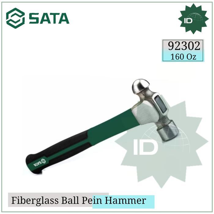 SATA Palu 92302 Fiberglass Ball Pain Hammer 160 OZ Sata Tools