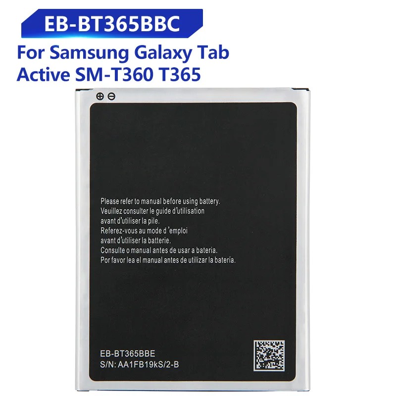 Replacement Tablet Battery For Samsung Galaxy Tab Active T365 T360 SM-T360 EB-BT365BBE EB-BT365BBC 4