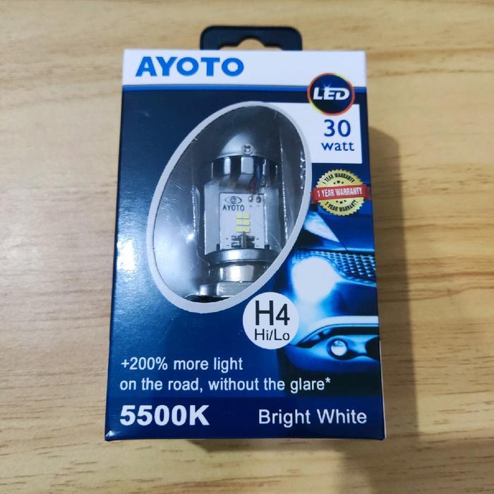 Lampu Ayoto M4A 30 Watt H4 Untuk Motor Mobil Nyala Putih Hi Low