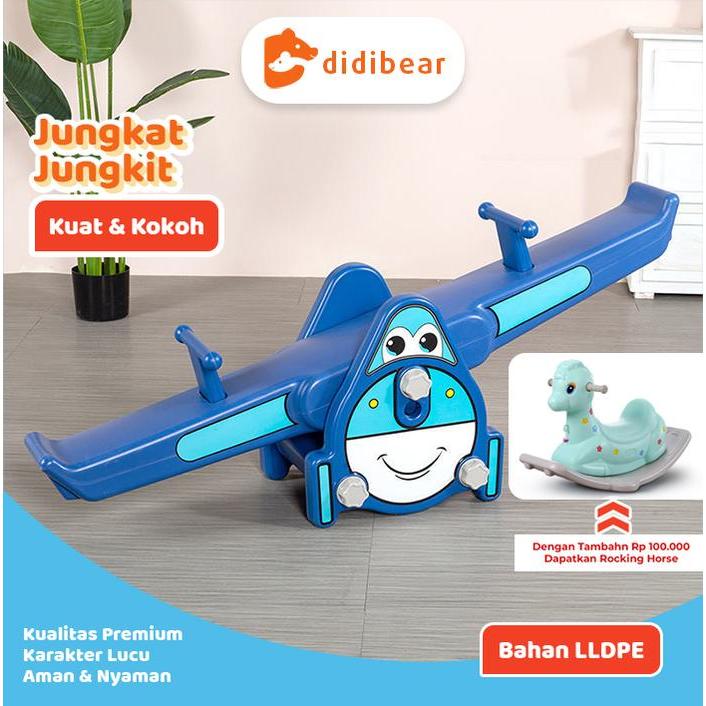 Didibear SNI Mainan Jungkat Jungkit Anak Seesaw Prosotan Jungkat-Jungkit Playground Perosotan Kuda