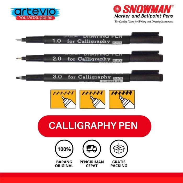 Drawing Pen / Snowman Calligraphy Pen / Pulpen Kaligrafi Snowman