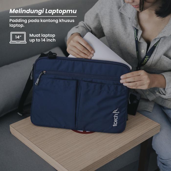 New Torch Tas Selempang Laptop Anti Air - Sling Bag Laptop Slevee Gwangju