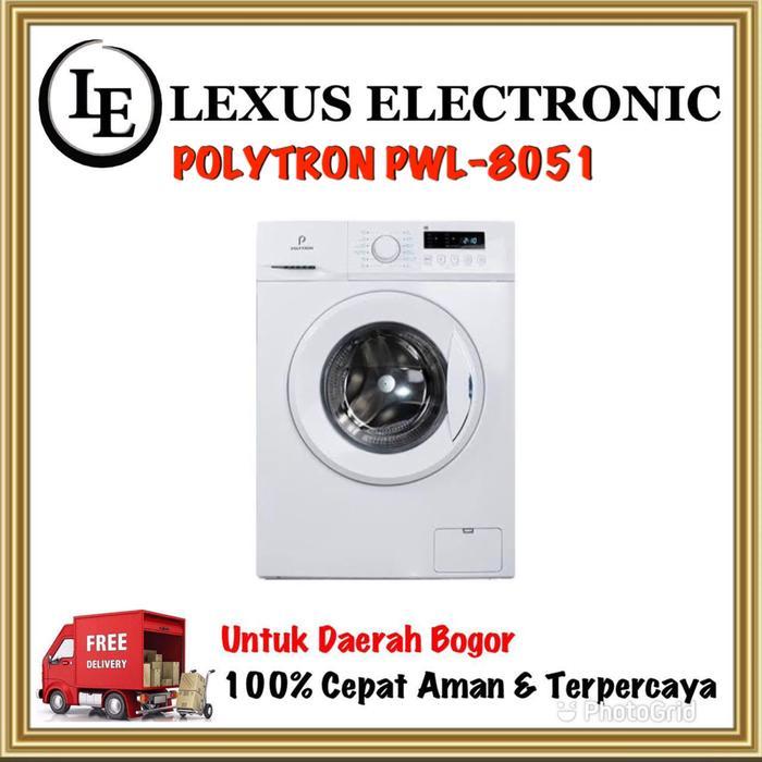 POLYTRON MESIN CUCI FRONT LOADING 8KG PFL 8051 PFL8051 PFL-8051