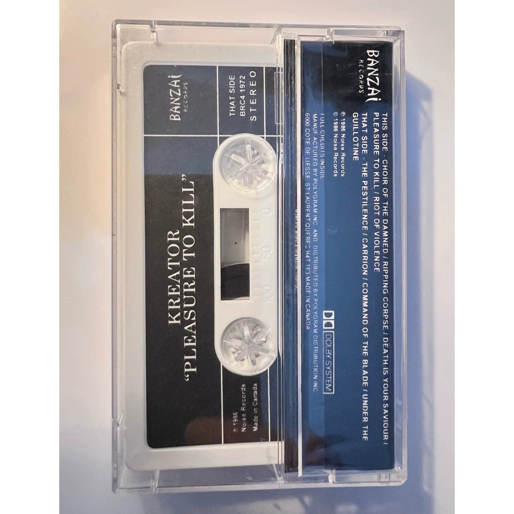 Thrash Metal Kreator Mille Petrozza Music Tape Pleasure to Kill Album Ripping Corpse Cassettes