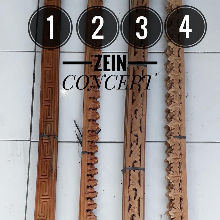 Lis kayu ukir-Lis pigura-Lis aquarium-Hiasan dinding paket isi 10pcs