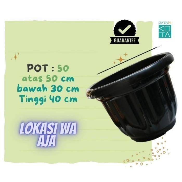 Premium Lokasi Pondok Gede Grosir Pot 50 Cm Hitam Bunga Tambulapot Original