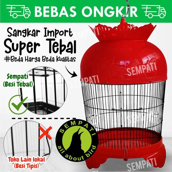 Sangkar burung perkutut fullset gantungan pion klem cepuk ansang