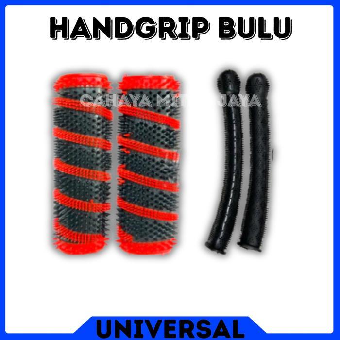 SARUNG GAS BULU / HANDGRIP / GRIP STANG KARET BULU WARNAMOTOR UNIVERSAL MOTOR