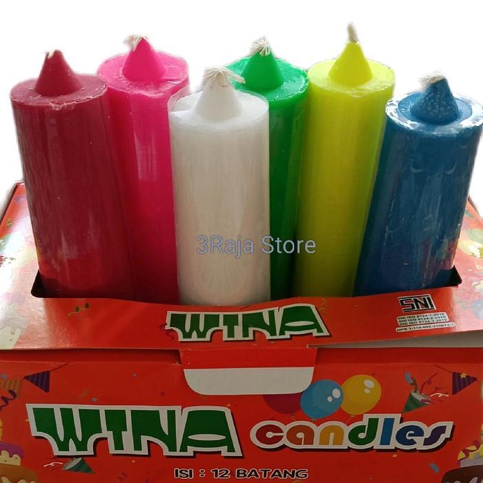 Lilin Besar warna warni ukuran 13 cm / Lilin hias Perayaan ukuran jumbo Bunga