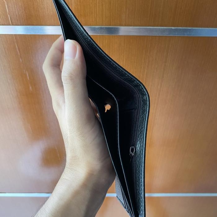 Dompet Minimalis Dompet Pria Cowok Kulit Asli Lembut Simple - Bly