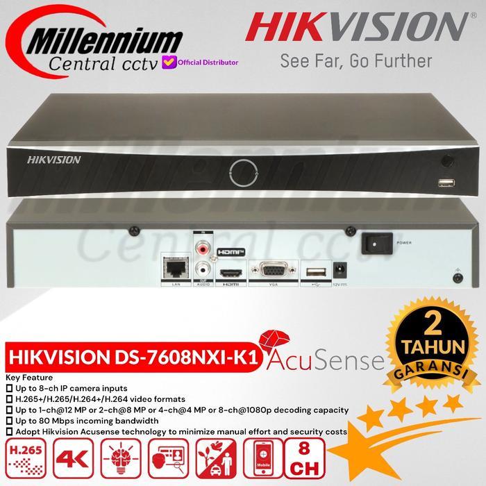 Ds-7608Nxi-K1 Nvr Hikvision 8 Channel Acusense