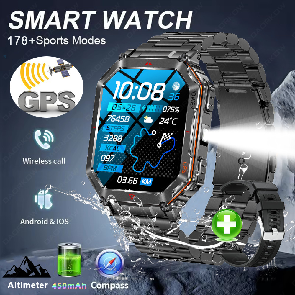 Jam Tangan Pintar Olahraga Outdoor dengan GPS dan Fitur Lengkap