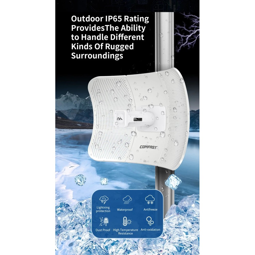 Comfast 11KM Long Range Outdoor CPE 900Mbps 5Ghz Bridge Access Point Repeater Nanostation Amplifer