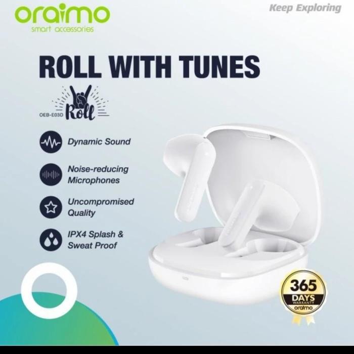 TEREMURAHTERLARIS READY SILAHKAN DIORDER ORAIMO ROLL TWS BLUETOOTH EARPHONE WIRELESS HEADSET
