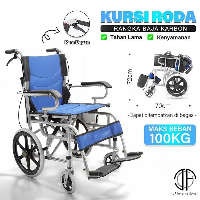 Juana - Kursi Roda Bisa Standar Rumah Sakit Besi Tahan Lama Kursi Roda