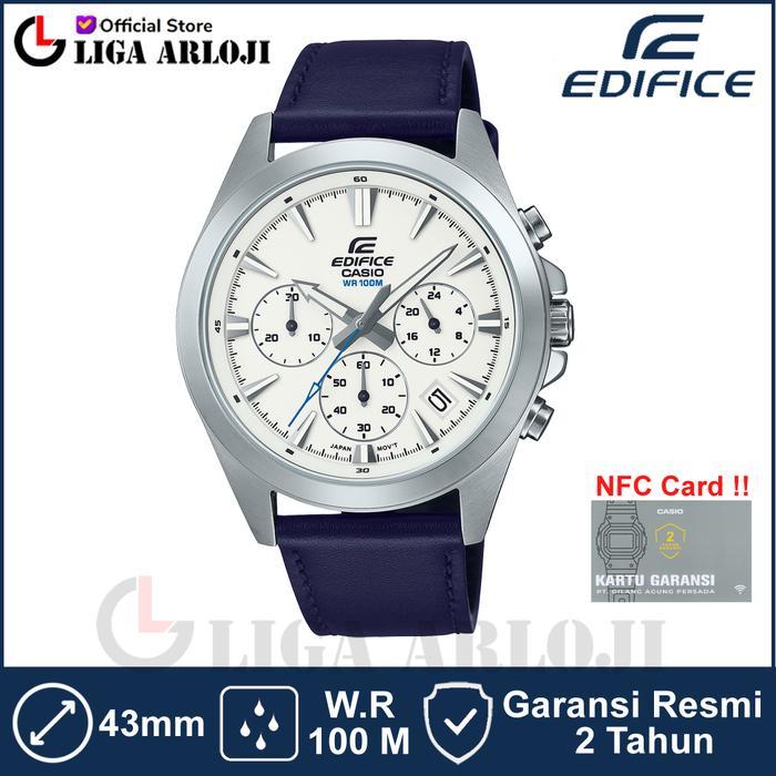 DISKON EDIFICE EFV-630L-7AVUDF Jam Tangan Pria Analog Leather Kulit Chronograph EFV-630L-7A EFV630L