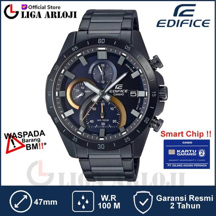 TERMURAH EDIFICE EFR-571DC-2AVUDF Jam Tangan Pria Analog Stainless Black EFR-571DC-2A EFR 571DC