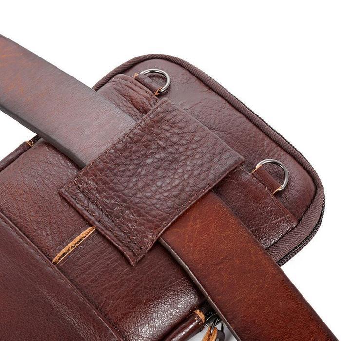 Tas Selempang Pria Tas Hp Pria Pinggang Handphone Selempang Multifungsi Kulit Asli Slingbag Leather