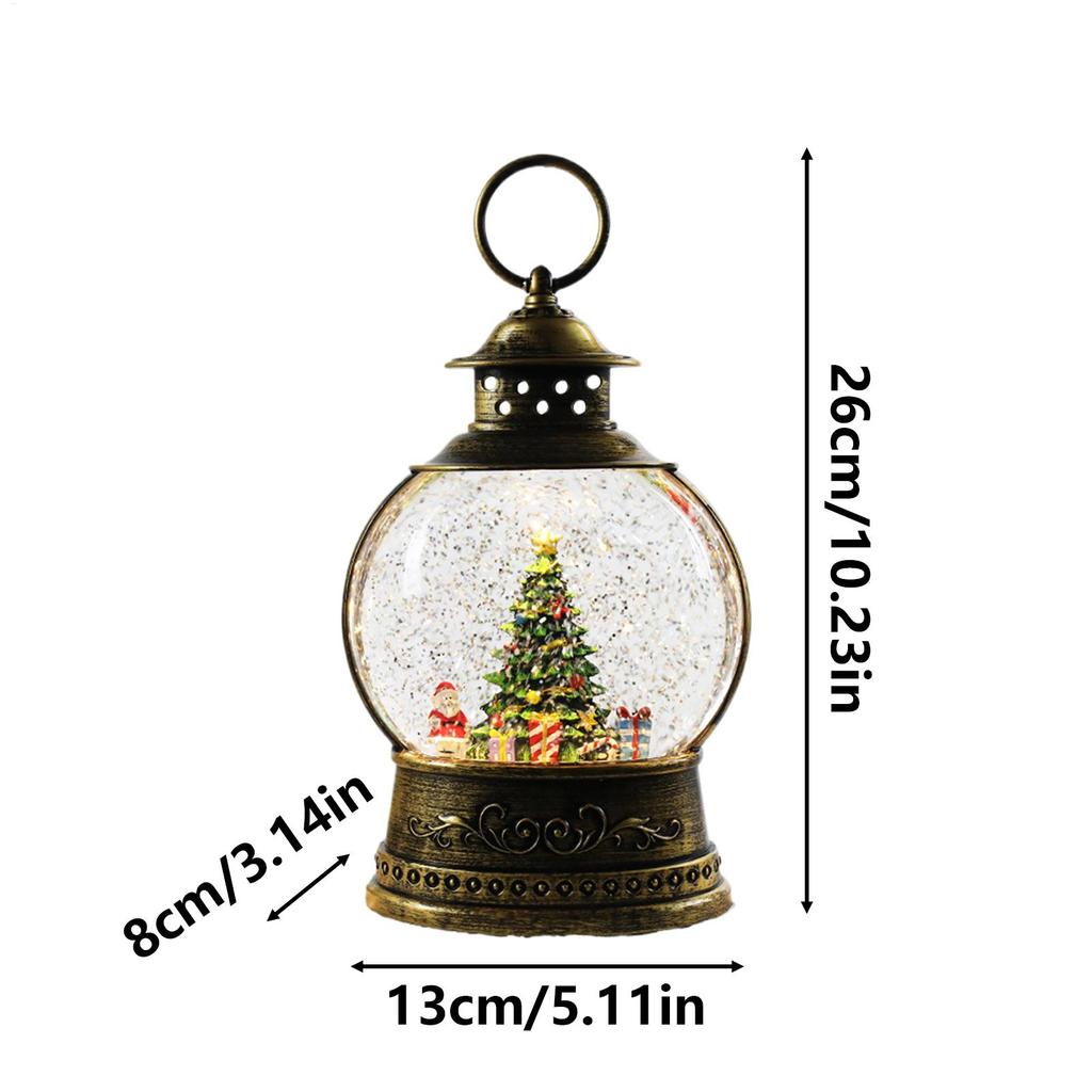 Christmas Snow Globe Music Box USB And Battery Powered Seasonal Decoration Snow Globe Musical Box