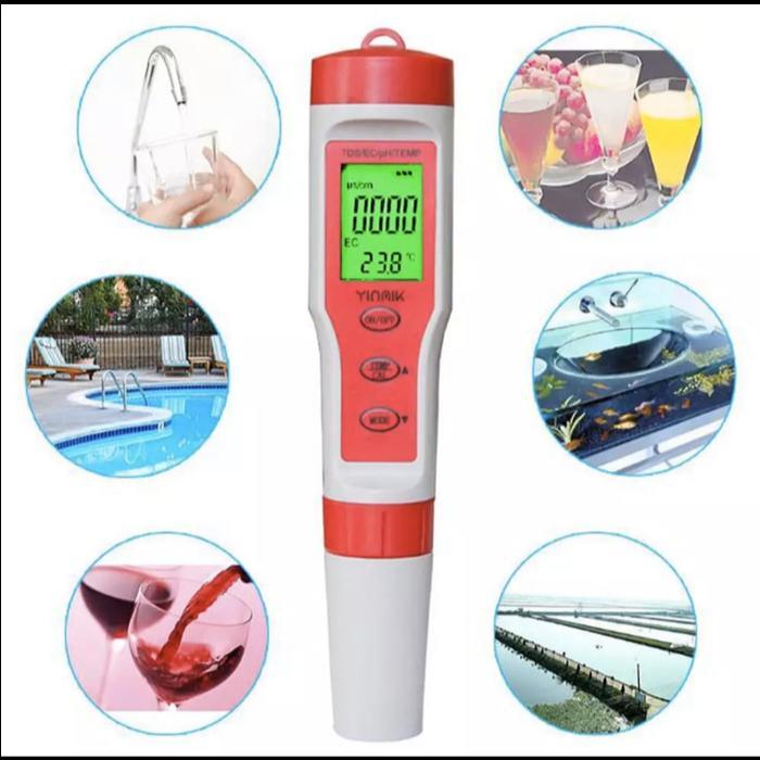 Ph Meter/Tds/Ec/ Temperatur And Auto Calibrate Ez9908 With Backlight