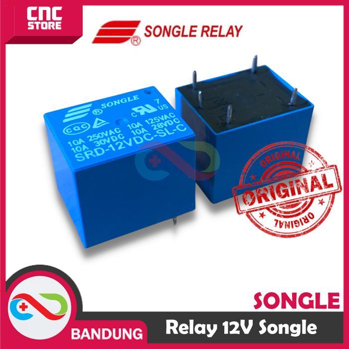 Relay Songle 5V dan 12V SRD-05VDC-SL-C & SRD-12VDC-SL-C 5 Pin 10A .