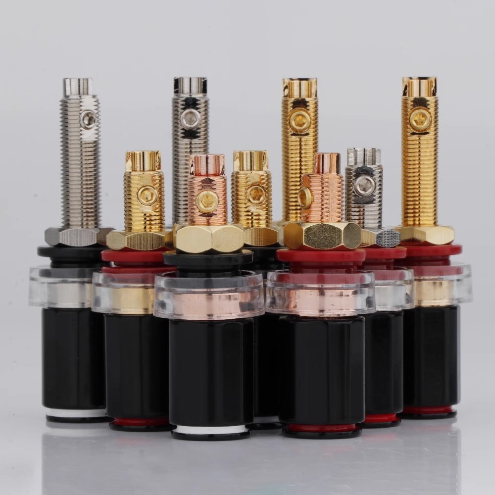 Copper Gold/Rhodium plating Binding Post 4MM Banana Plug Socket HI-END Binding Post Amplifier Speake