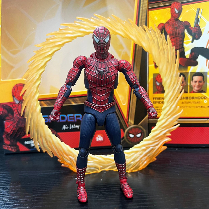 New Mafex 241 Tobey Maguire Spider Man No Way Home Friendly Neighborhood Anime Action Figure KO