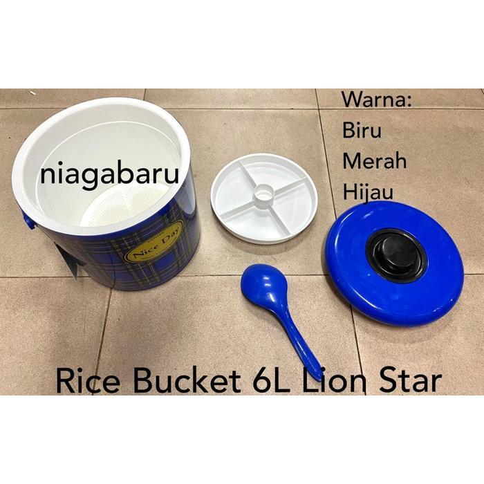 Lion Star Rice Bucket 6 Liter / Termos Nasi / Es Lion Star
