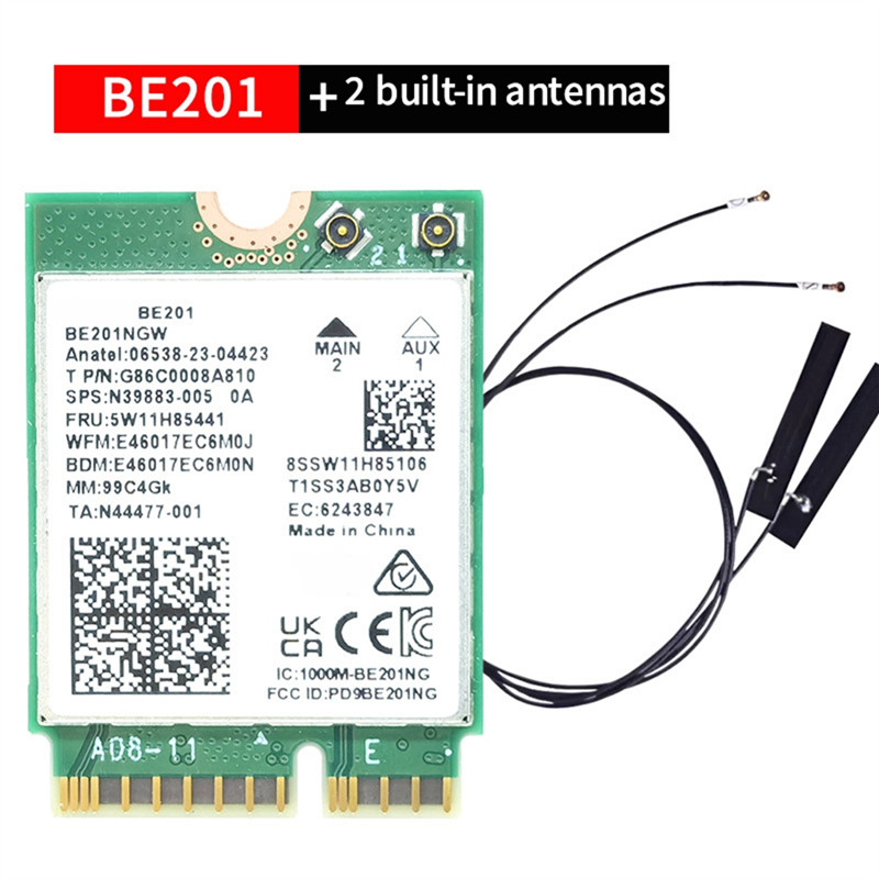 Exquisite-BE201 BE201NGW WIFI7 Card M. 2 Cnvio3 Wireless WIFI Module 8774Mbps Tri-Band BT5.4 For