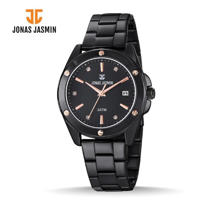 TERBARU Jonas Jasmin - Jam Tangan Wanita Analog JJ-2277L Watch Include Box Fullset Stainless