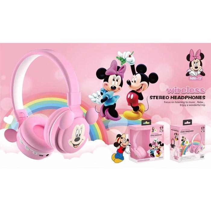 [ Nm 17 ]Headphone Bluetooth Mickey Terjamin