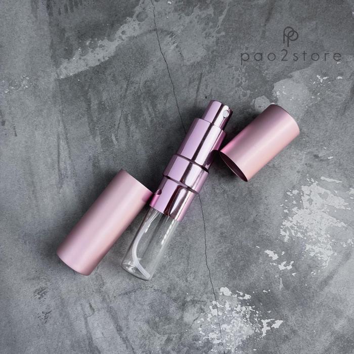 "New" Botol Parfum Travel Size 15ml Mini Spray - Botol Kaca Casing Metal - Decant Isi Ulang