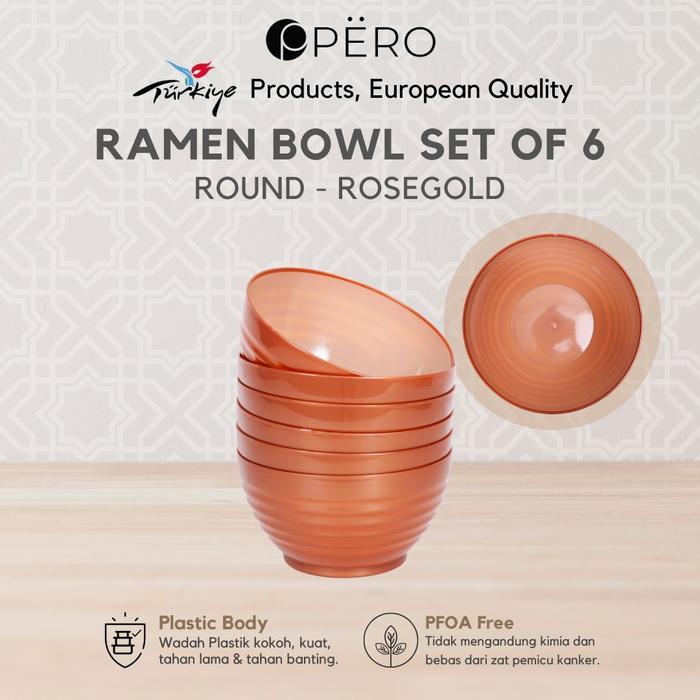 HEMAT [MAK SAN] Pero Ramen Bowl Round Set Of 6 / Mangkok Ramen