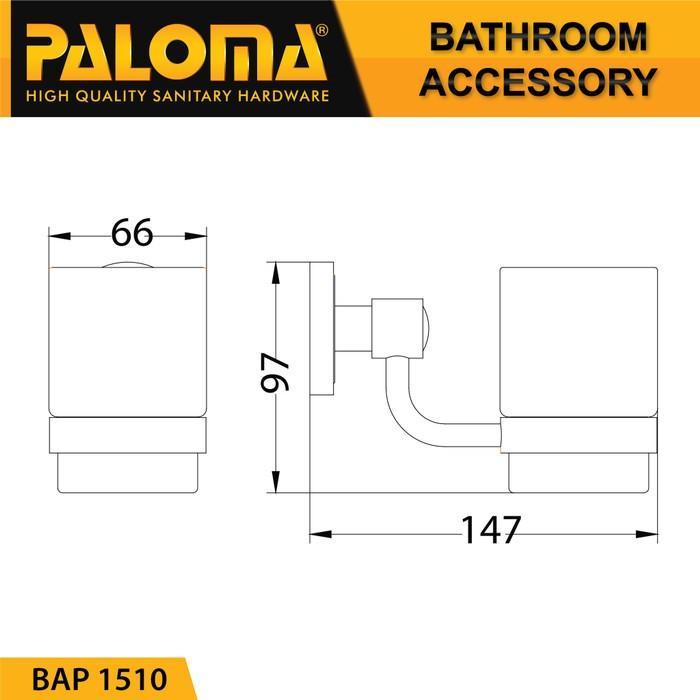 PALOMA BAP 1510 TEMPAT ODOL SIKAT GIGI ASESORIS KAMAR MANDI WASTAFEL