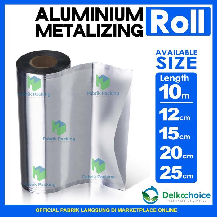 Plastik kemasan alumunium foil sachet metalizing delkochoice roll